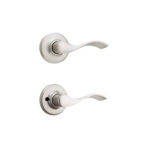 Kwikset Satin Nickel Hall/Closet Balboa Passage Door Lever